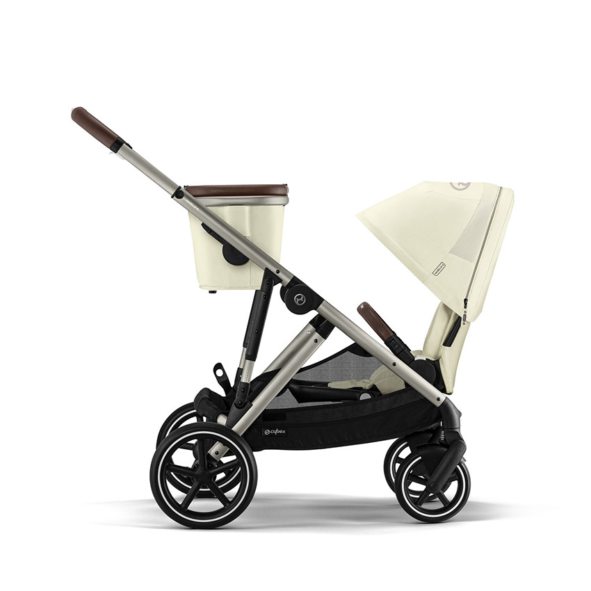 Poussette Gazelle S singel/double - Châssis Taupe / Siège Seashell Beige 