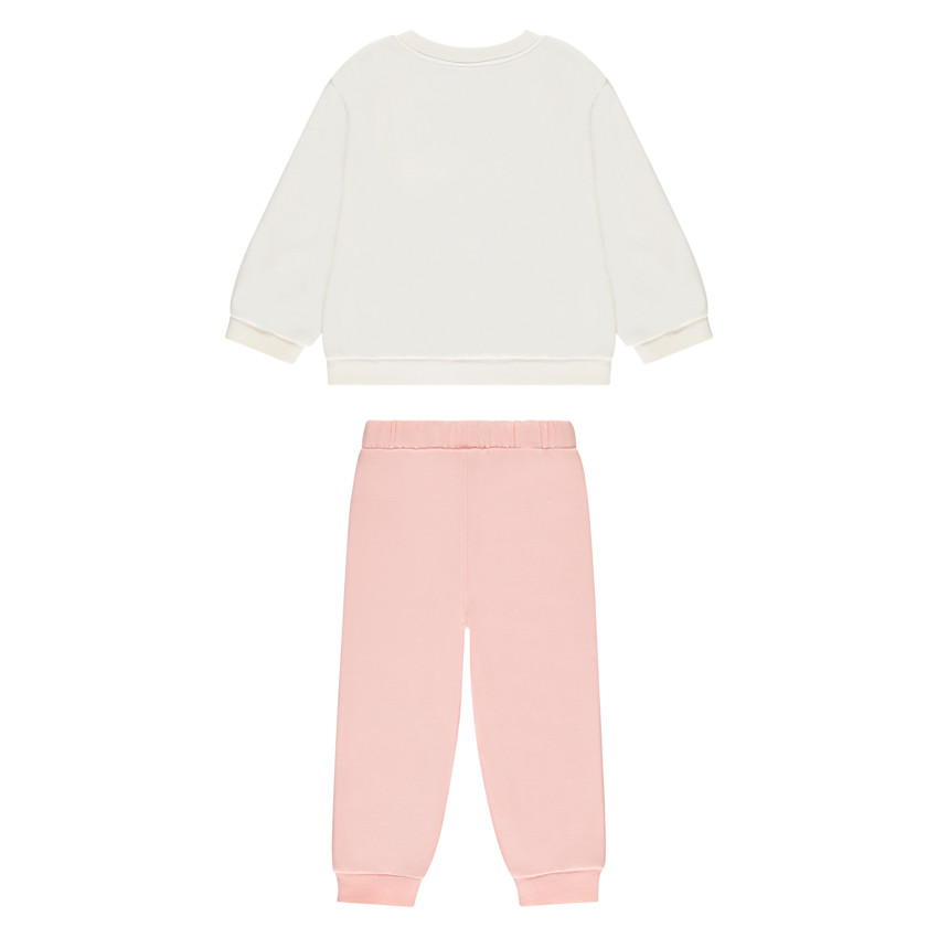 Ensemble jogging molleton print fleurs pour bébé fille 