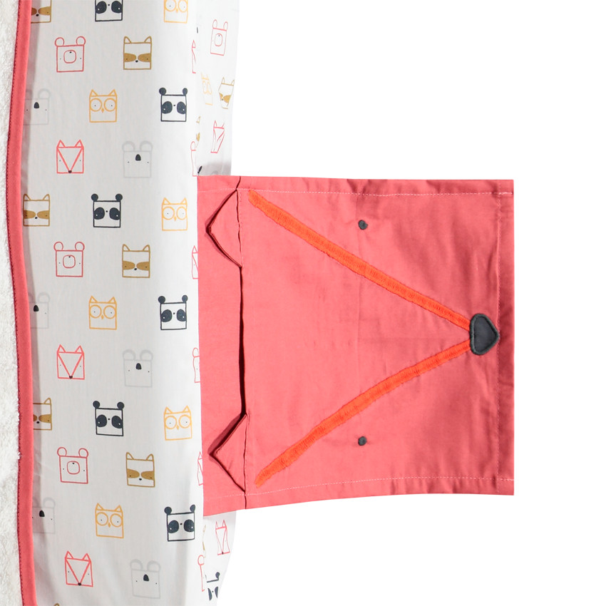 Hoes voor de verschoningsmat in popeline Ethnic animals 