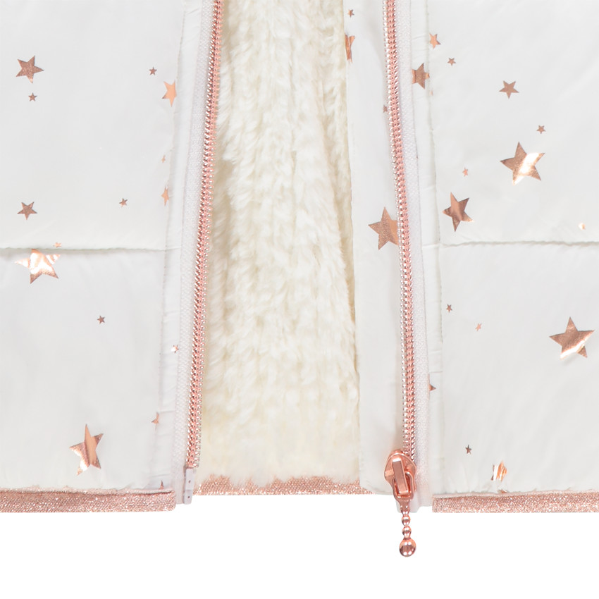 Doudoune imprimée étoiles en foil à badge Minnie Disney pour enfant fille 