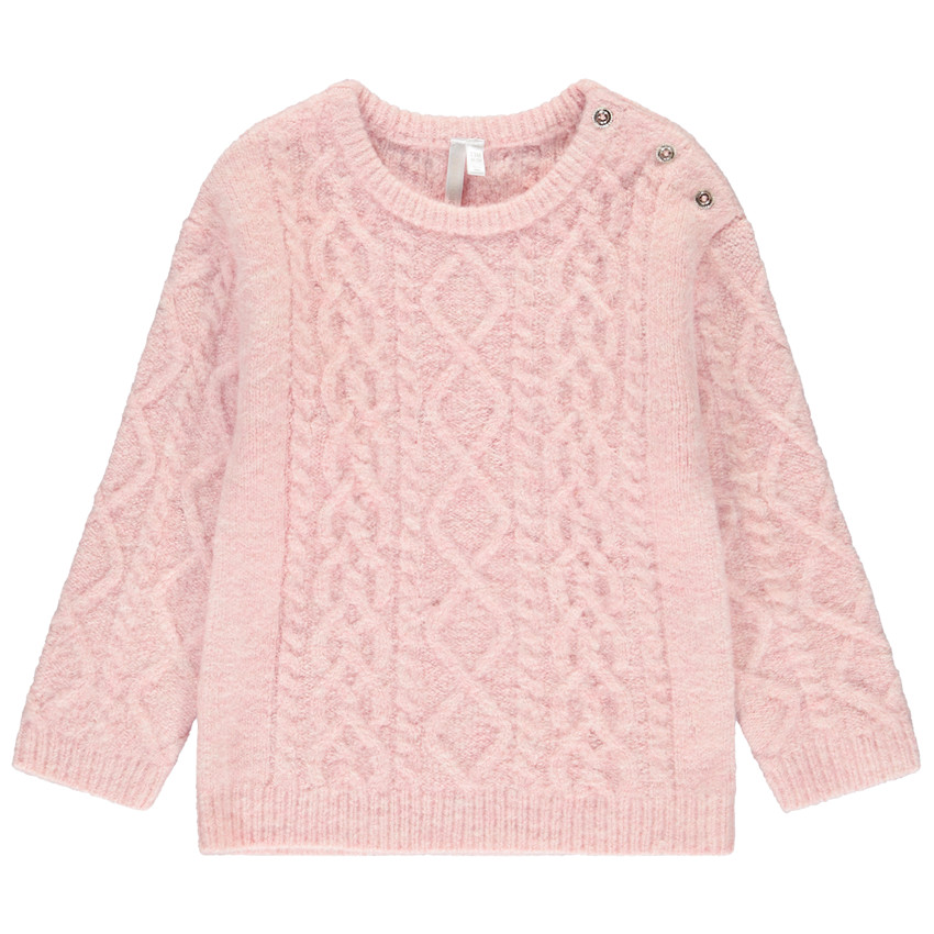 Trui met lange mouwen en torsade-effect voor meisjes 