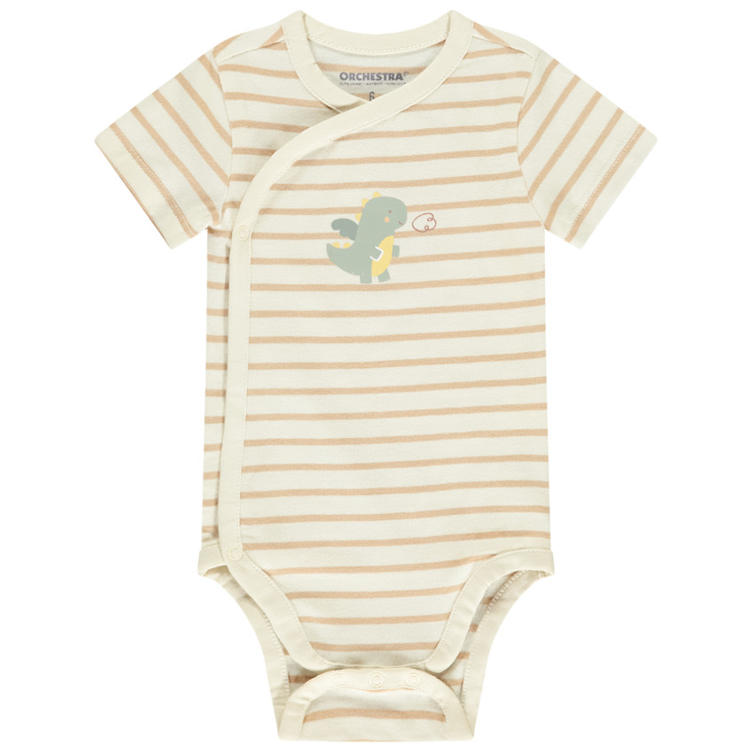 Lot de 5 bodies manches courtes fantaisie pour bébé garçon avec ouvertures différentes selon l'âge 