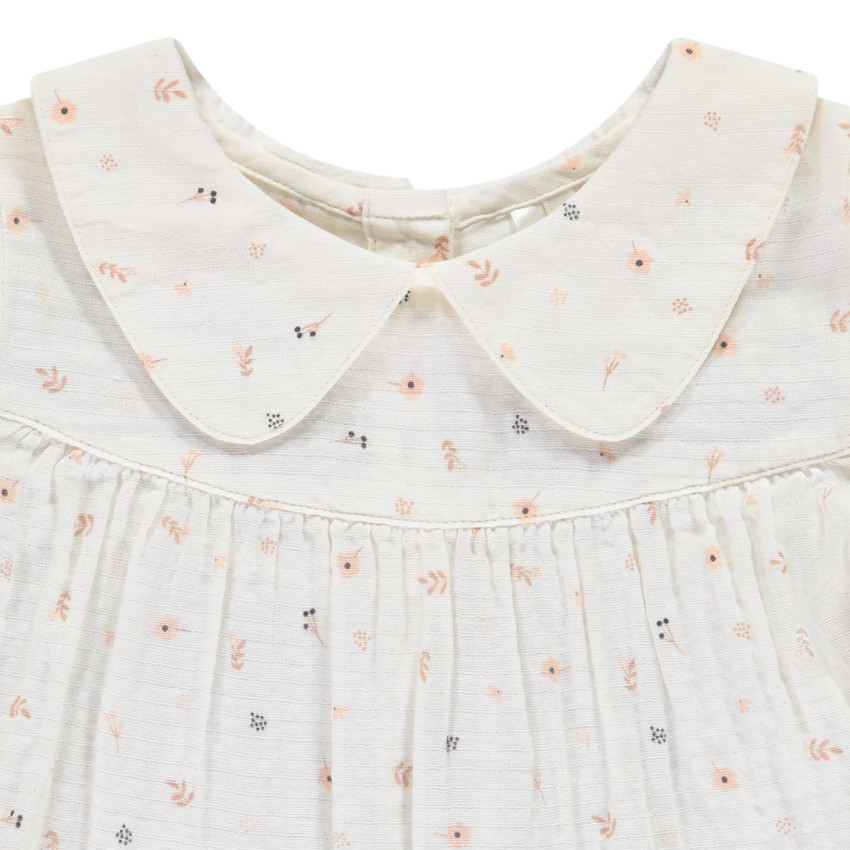 Drie-delige set met vest met faux fur voor baby meisje 