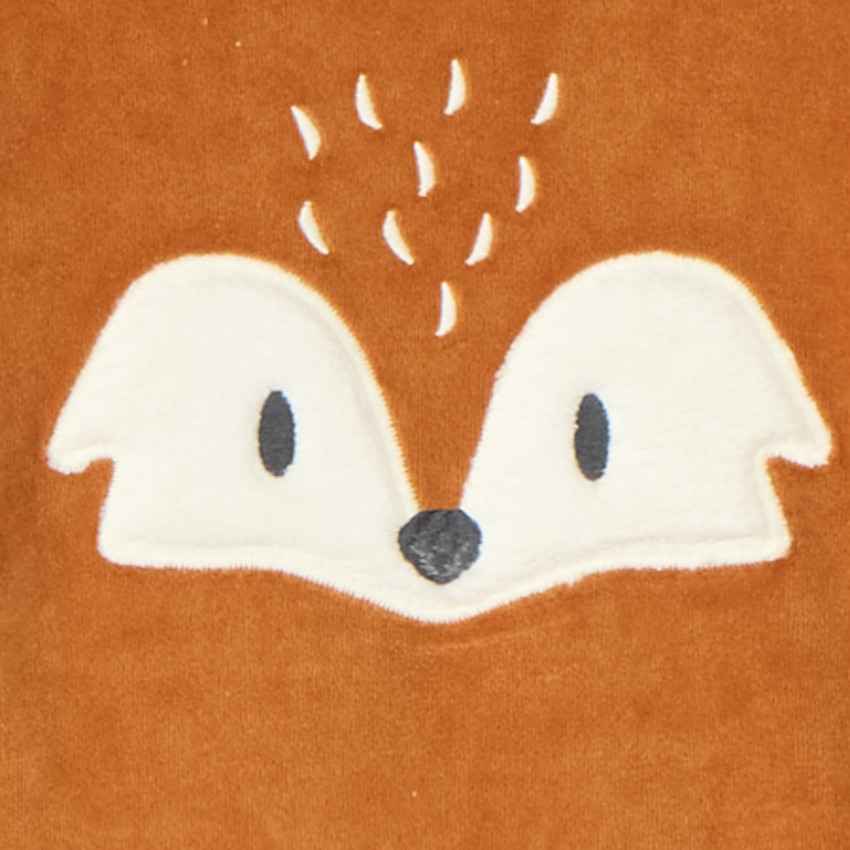 Set pyjama 2 pièces en velours à broderie renard pour garçon 