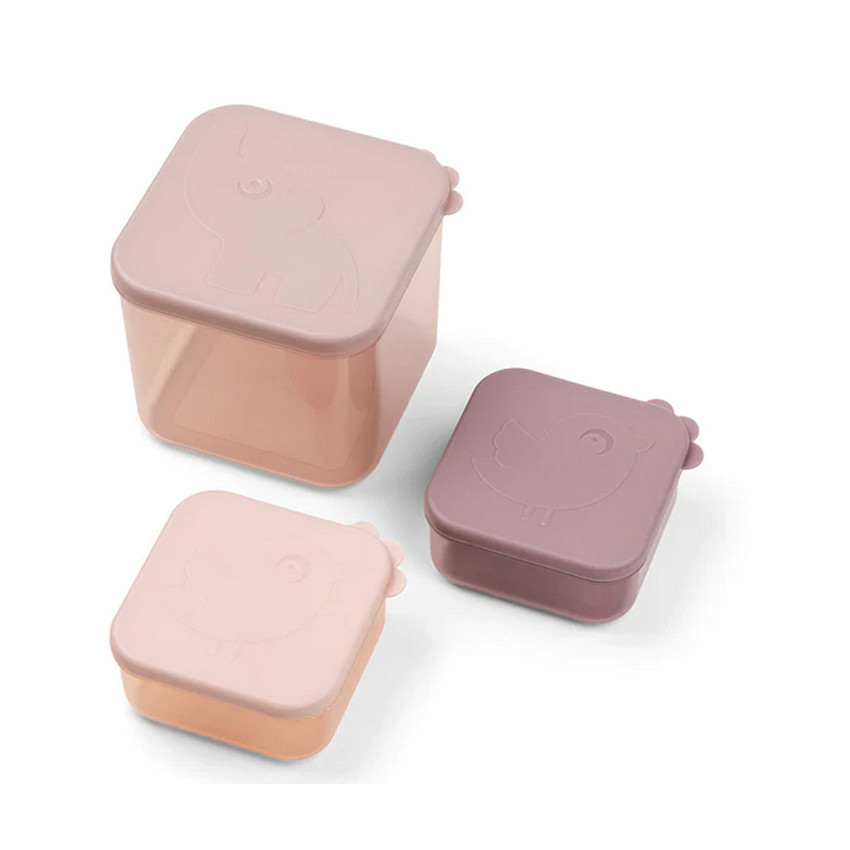 Boîtes de conservation 3 pièces - Deer Friends Rose 