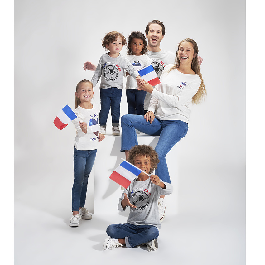 T-shirt voor volwassenen met lange mouwen en pailletten 