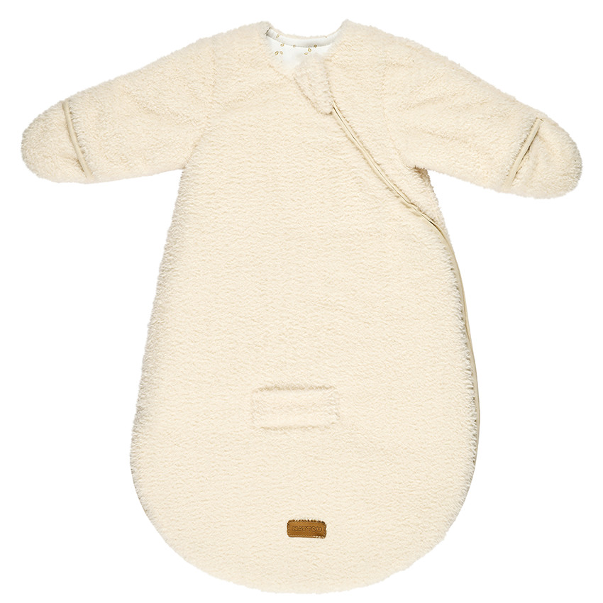 Slaapzak afneembare mouwen met wantjes - Teddy - Ecru - 60cm  