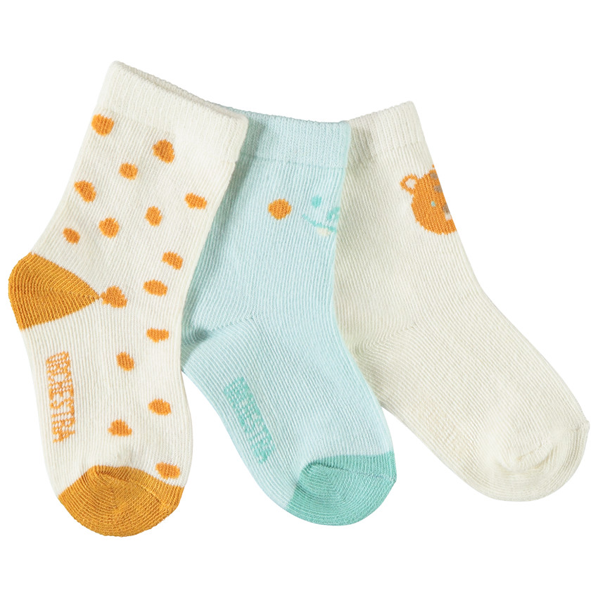 Lot de 3 paires de chaussettes fantaisie pour bébé garçon 