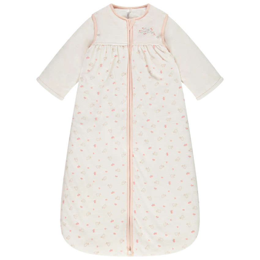 Turbulette en velours imprimé oiseaux TOG 3 pour bébé fille 