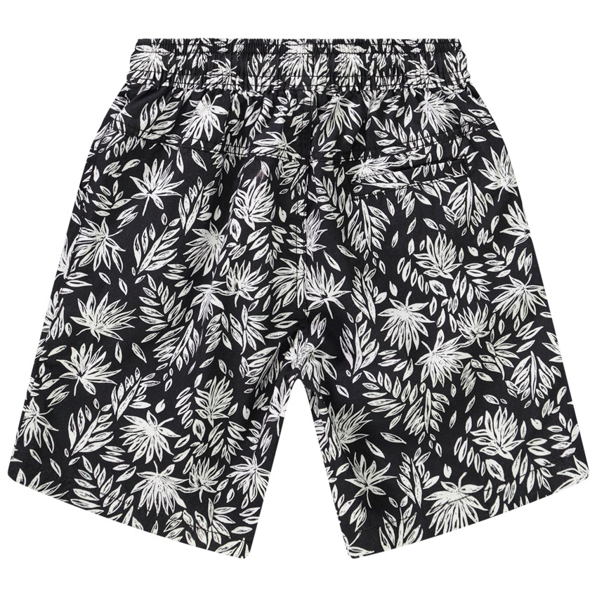 Bermuda van katoen met bladerenprint voor jongens 