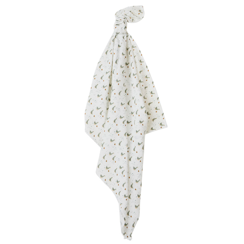 Lange imprimé oies 100 x 100 cm 