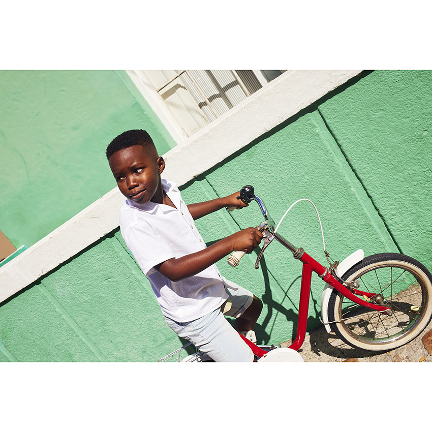 Chemise manches courtes print tropical pour garçon 