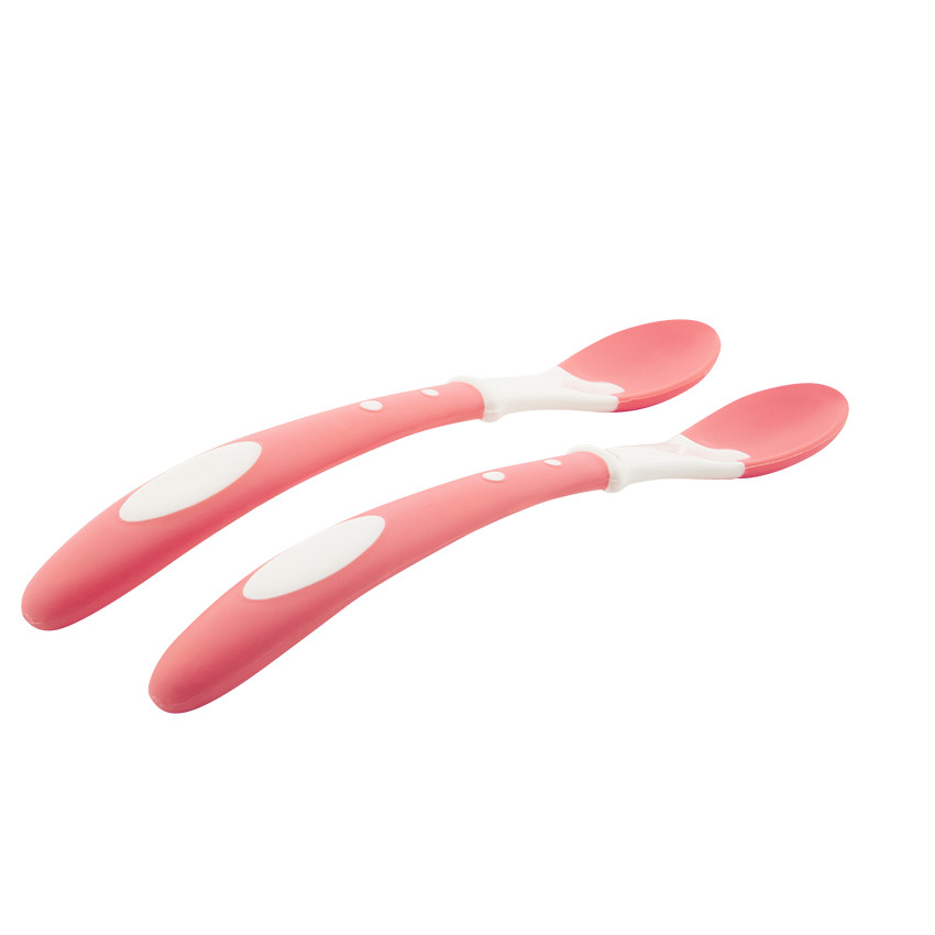 Lot de 2 cuillères thermosensibles Rose 