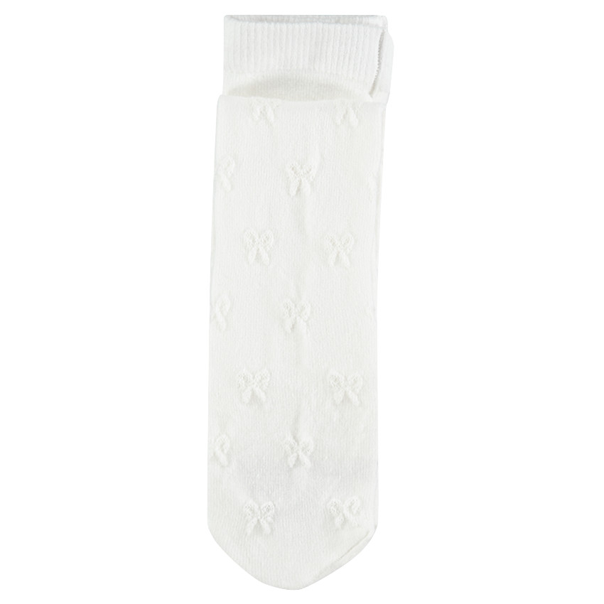 Dikke panty met ton sur ton strikjes "all-over" 