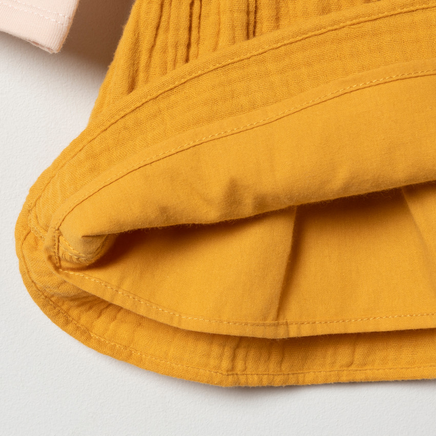 Robe manches longues effet 2 en 1 pour bébé fille 