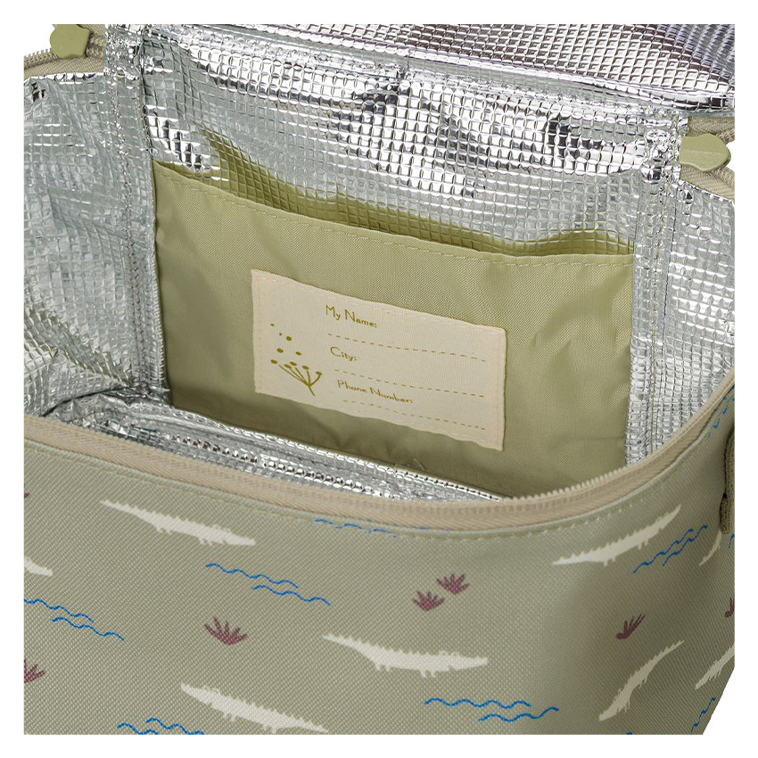 Sac isotherme lunchbag Large Crocodile Olive 