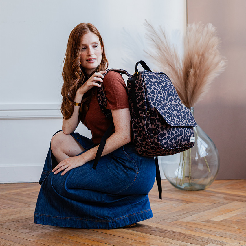 Sac à dos à langer Tokyo léopard 