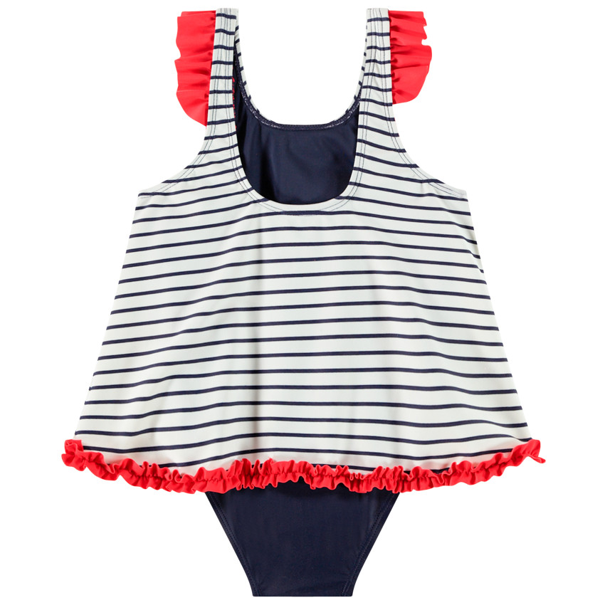 Maillot 1 pièce à rayures pour bébé fille 