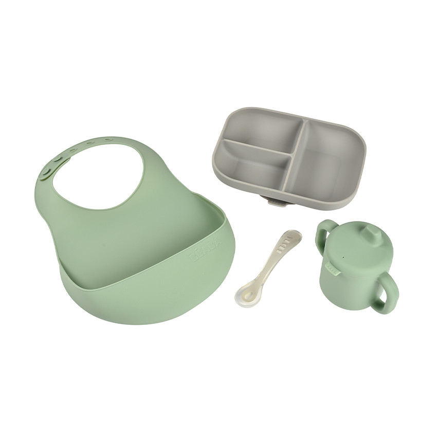 Coffret repas Les Essentiels 8M+ grey/sage green 