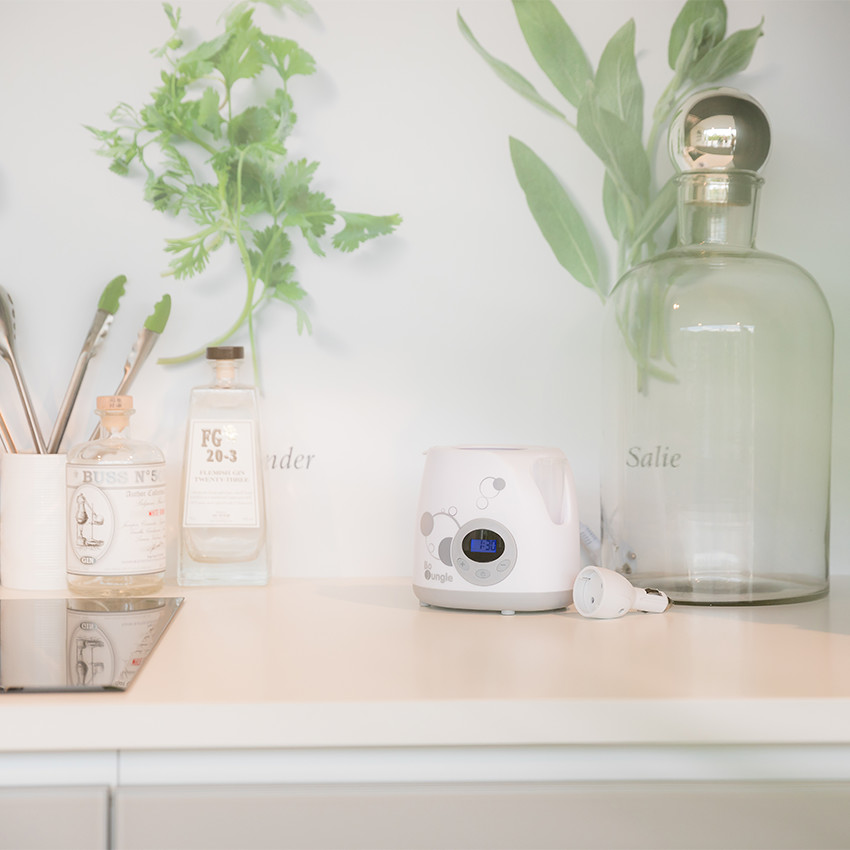 Chauffe-biberon nomade et digital super rapide gris 