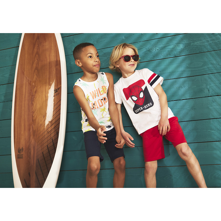 Ensemble 2 pièces en jersey imprimé palmiers/cactus pour garçon 