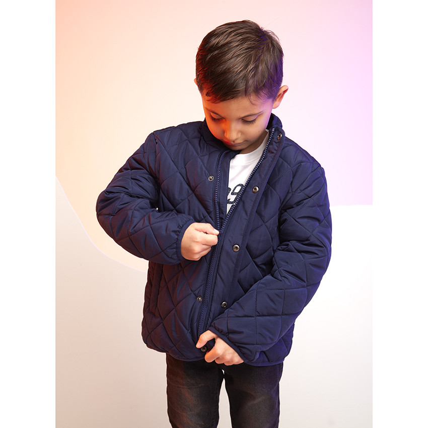 Veste matelassée en polyester avec doublure en jersey pour garçon 