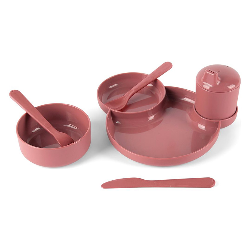 Set pour le dîner Tiny Bioplastique – Rouge 