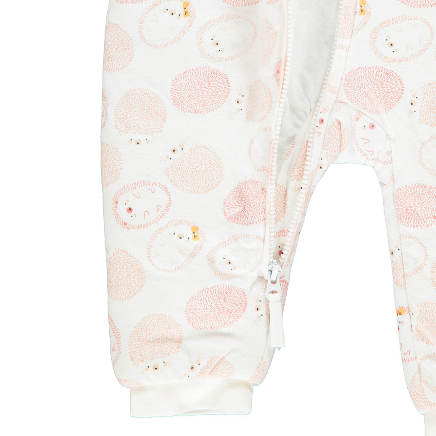 Combinaison longue zippée imprimée pour bébé fille 