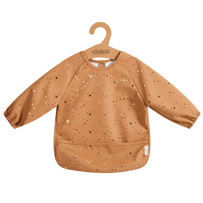 Slabbetje schort in rubber met zakje Zachte Zwaluw camel 