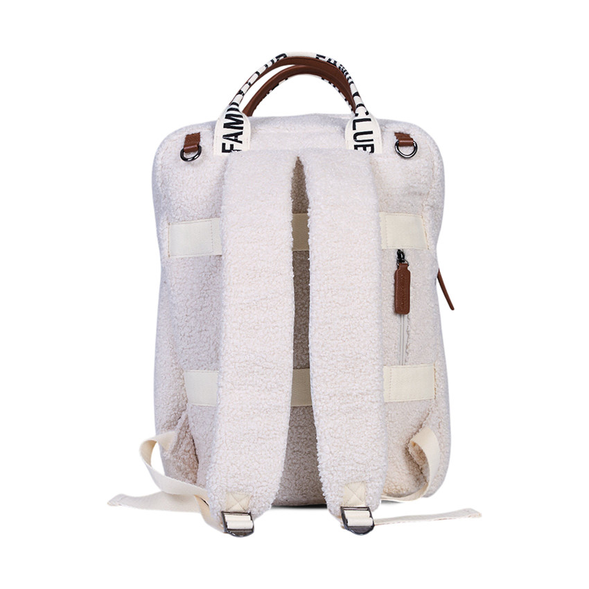 Sac à dos Family Club Signature en teddy offwhite 