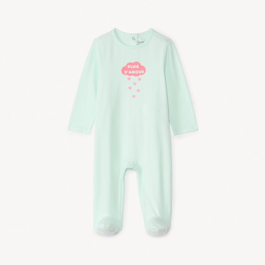 Dors-bien jersey met fantasiedruk voor meisjes baby 