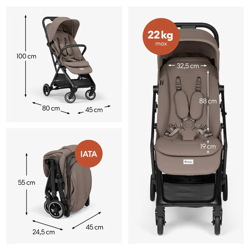Poussette voyage Fly N Care ultra compact Mocha 