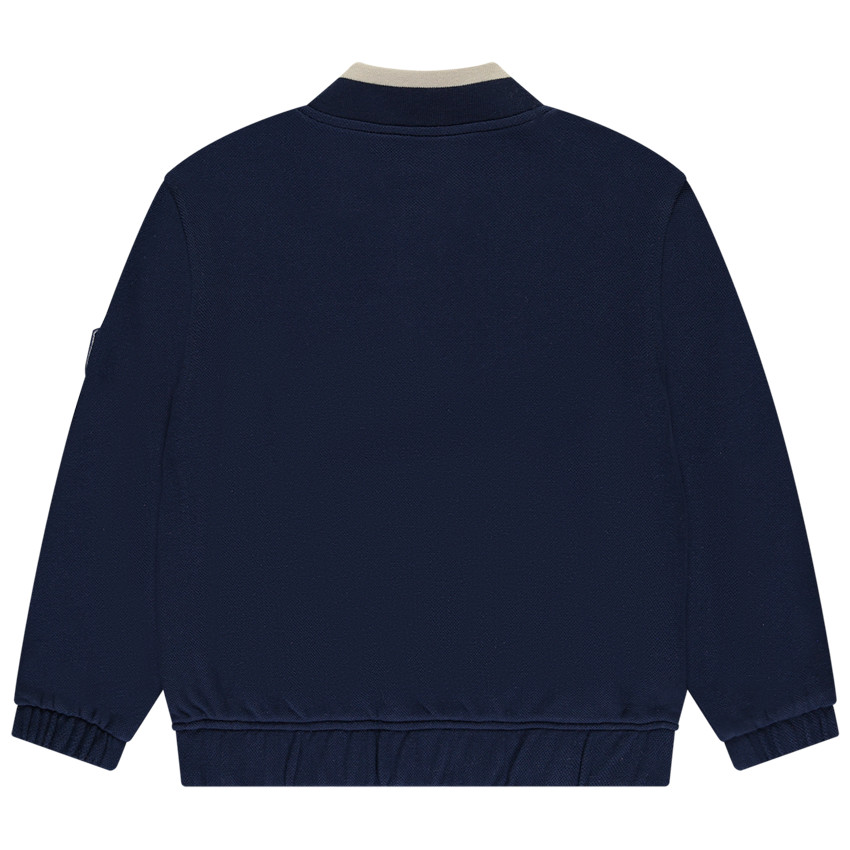 Blouson bomber en piqué avec patch brodé pour garçon 