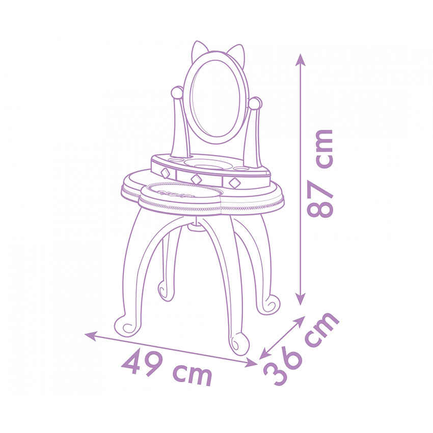 Coiffeuse 2-en-1 avec tabouret Gaby et la maison magique 3ans+ 