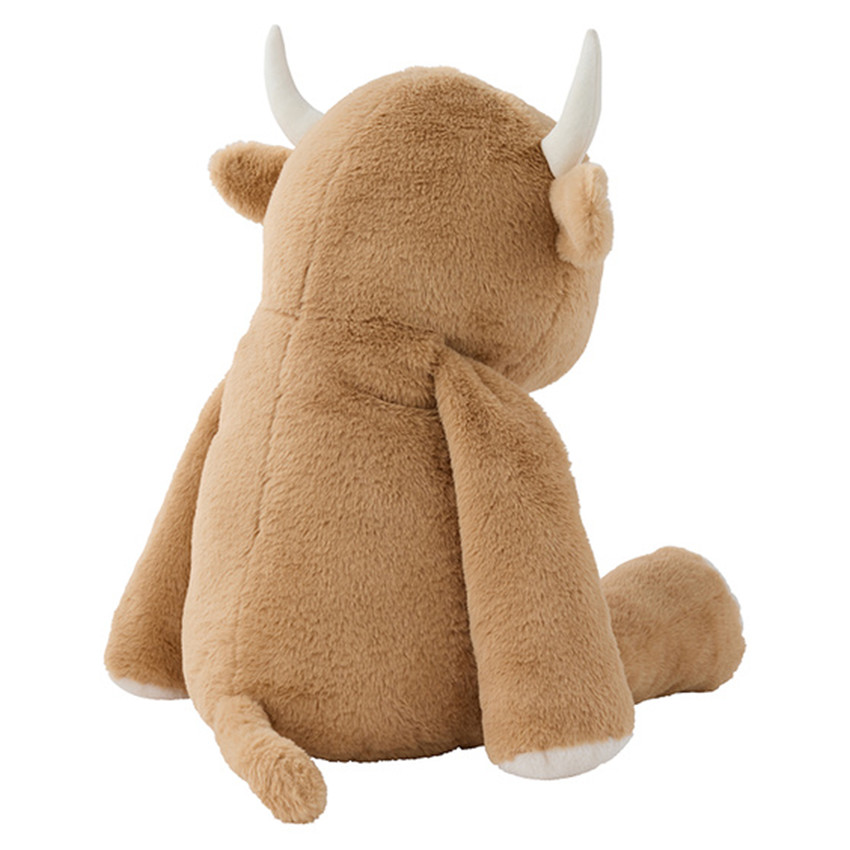 Knuffel Groot 80cm Koe Fluffy Beige 