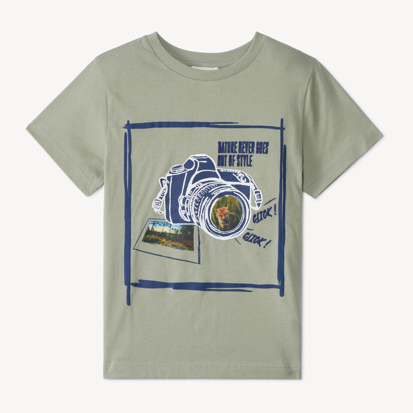 T-shirt manches courtes photoprint renard garçon 