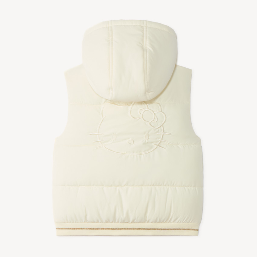 Doudoune fille sans manches à capuche patch Hello Kitty 