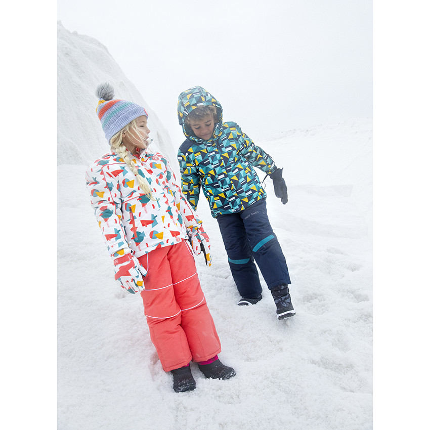 Bonnet de ski en tricot doublé polaire pour enfant fille