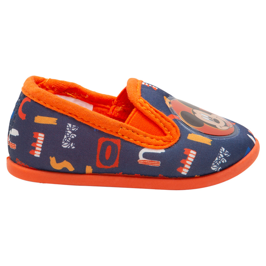 Lage, elastische pantoffels met badge van Mickey Disney  