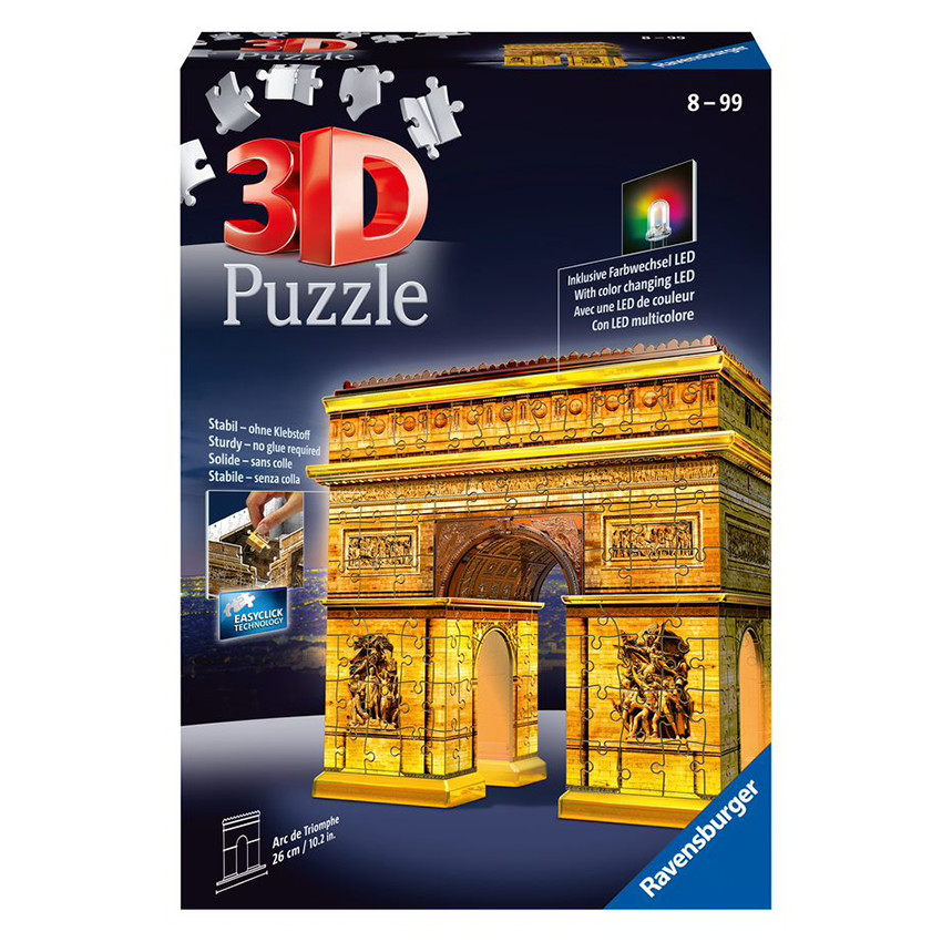 Puzzle 3D Building Arc de Triompe Night Edition 