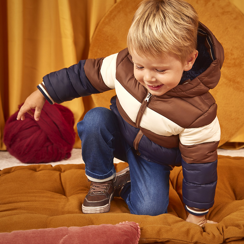 Doudoune effet color block doublée sherpa pour bébé garçon 