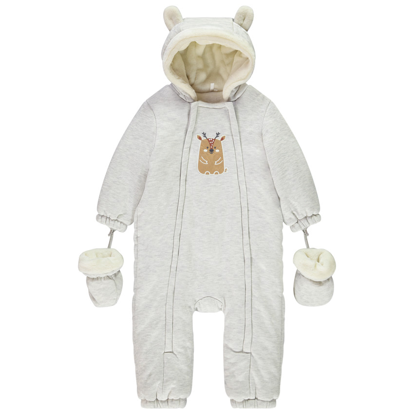 Pilotenpak met rendierprint voor babyjongen met verschillende afwerkingen per leeftijd 