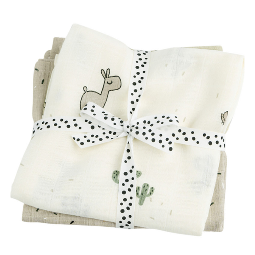 Tetra luiers Gots 120x120 cm - Lalee Sand 2 stuks 