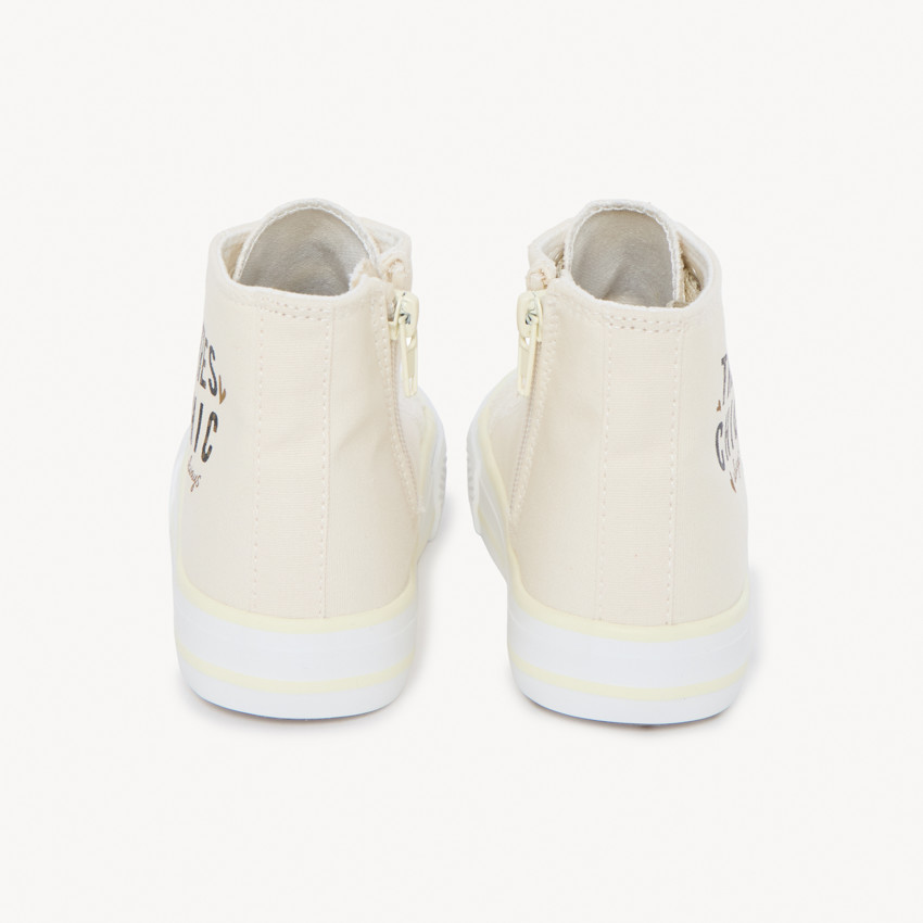 Baskets montantes en toile avec zip pour fille 