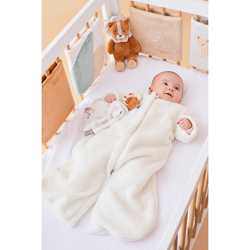 Gigoteuse M&M manches amovibles 70cm Sherpa Ecru 