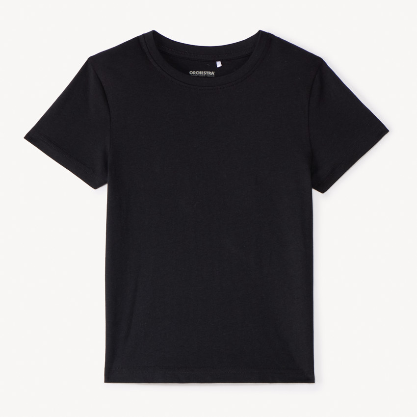 T-shirt met korte mouwen in effen kleur voor jongens 