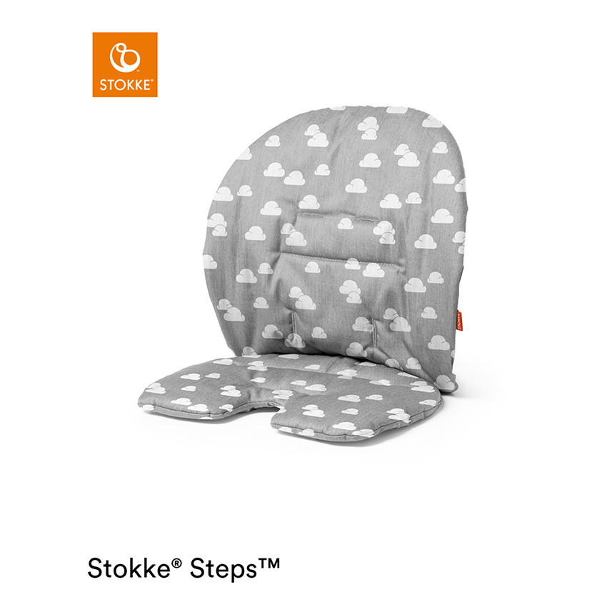 Steps Baby Set Kussen - Grijs Wolken 