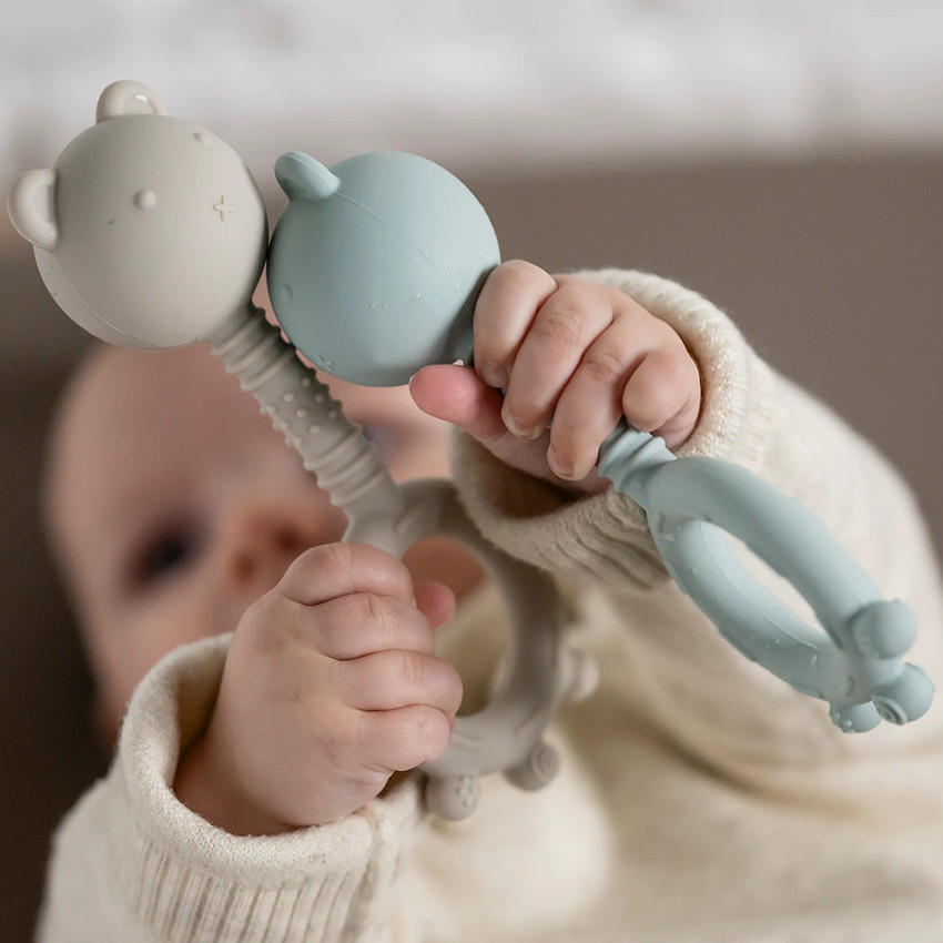 Rammelaar beer silicone - Pastel Groen 