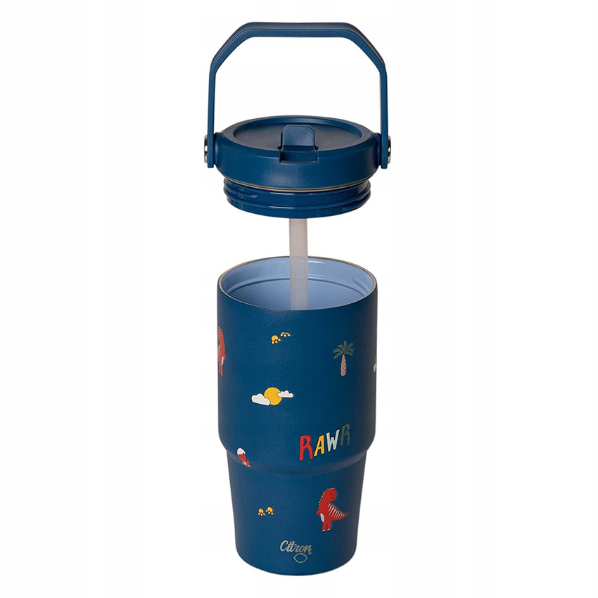 Thermosmok met handvat 600ml Blue Dino 