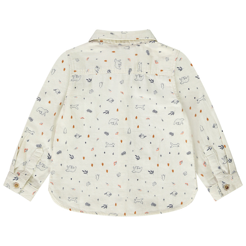 Chemise manches longues en double gaze de coton pour bébé garçon 